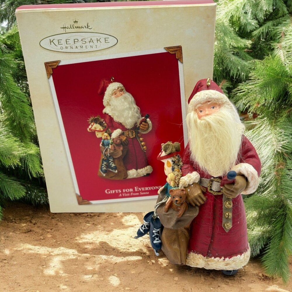 Hallmark Keepsake Gifts For Everyone Christmas Ornament A Visit From Santa 2003